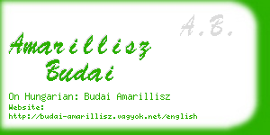 amarillisz budai business card
